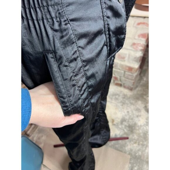 Ski Suit 1980s vintage snow suit black gray floral - Picture 13 of 16